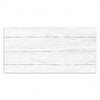 A white wooden sign with horizontal planks, ready for personalization and home decor.