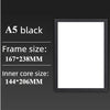 A5 black magnetic poster display frame with inner core size 144x206MM