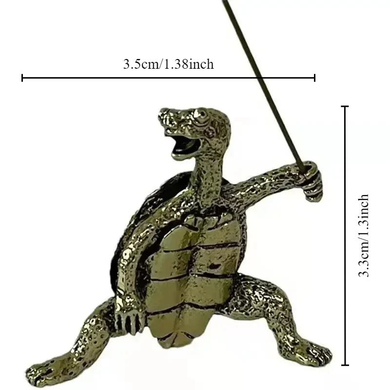 Vintage Bronze Turtle Incense Stick Holder