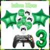 Green Video Game Birthday Party Supplies Kit with Gamepad Balloons