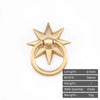 Solid Brass Star Pendant Cabinet Knob with Antique Finish