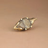 Antique brass crocodile figurine with textured scales, vintage desk decor.