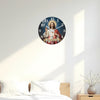 Sacred Heart Wooden Wall Clock with Silent Quartz Movement