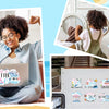 A set of magnetic door decorations featuring friends and cruise themes for decorating a door.