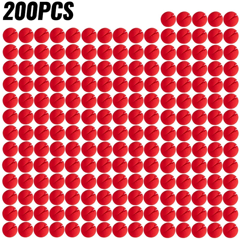 200 pieces of classic red clown nose soft foam balls for costumes and parties