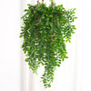Artificial ivy vine with green leaves hanging, used for home and garden decoration.