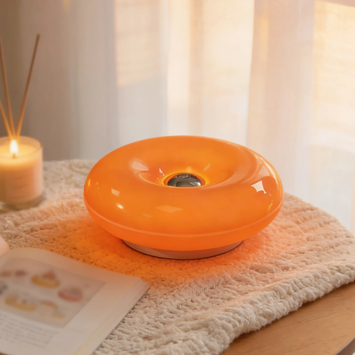 Dimmable Donut LED Table Lamp with Warm Ambient Glow