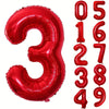 Large Red Number Foil Balloon for Birthday and Anniversary Decor