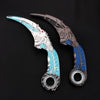Anime-style blue dragon rotating claw knife model collectible display piece