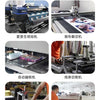 A collection of various printing and manufacturing equipment including a screen printing machine, automatic printing machine,