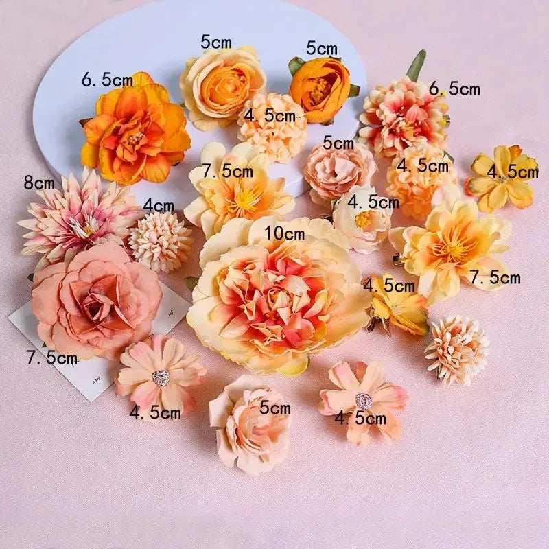 Mixed Silk Rose Artificial Flowers for Home & Wedding Decor
