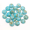 Mixed Color Resin Cabochons with Metal Foil Backing for Jewelry Making