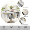 Marble-printed tablecloth featuring gold ink textures and wrinkle-free design