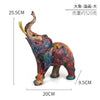 Colorful Elephant Resin Figurine for Home Decor