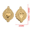 Gold Sacred Heart Charms for Jewelry Making