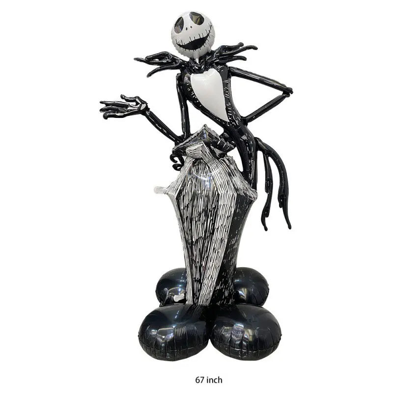 Large Halloween foil balloon featuring a standing or seated bat, pumpkin, ghost, and monster design