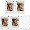 Set klare Acryl-Magnetrahmen zur Darstellung von Familienporträts.