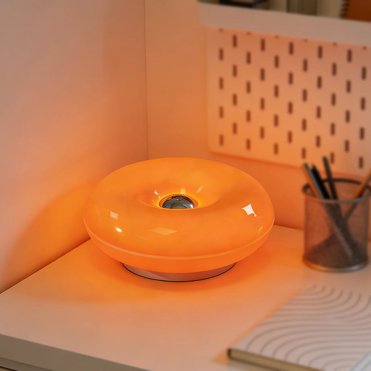 Dimmable Donut LED Table Lamp with Warm Ambient Glow