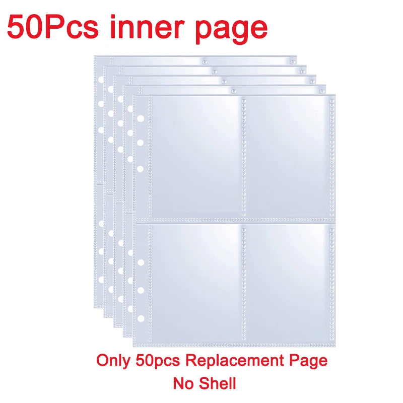 50 pieces of inner replacement pages for an album binder, no shell.