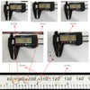 A series of precision resin rhinestones shown at various thicknesses, ranging from 2mm to 6mm.