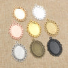 Vintage Style Cameo Pendant Bases with Ornate Gold or Silver Finish