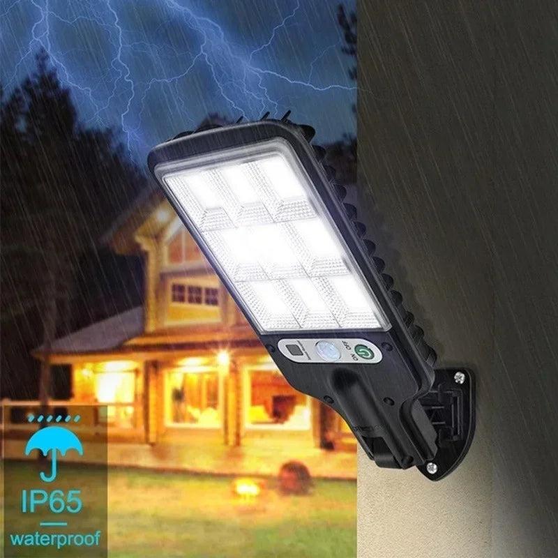 Solar Powered Motion Sensor Wall Light with Remote Control