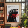 A movie poster for American Psycho featuring a group of men in dark suits on a white background.