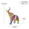 Colorful Elephant Resin Figurine for Home Decor