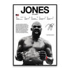 A black and white canvas wall art print featuring a muscular boxer with a beard flexing his arms.