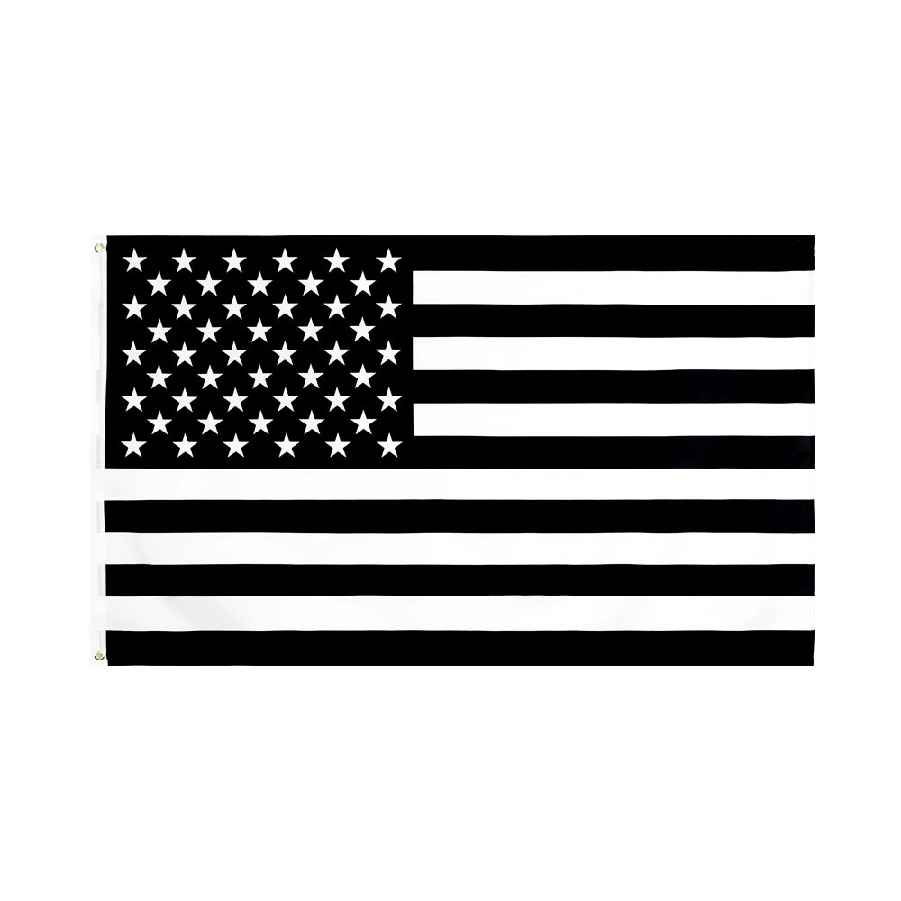 A flag design featuring a tribute to first responders with thin blue and red lines.