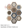 Hexagon Peel-and-Stick Wall & Floor Tiles