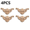 Set of four wooden carved corner appliques used for furniture and frame decoration