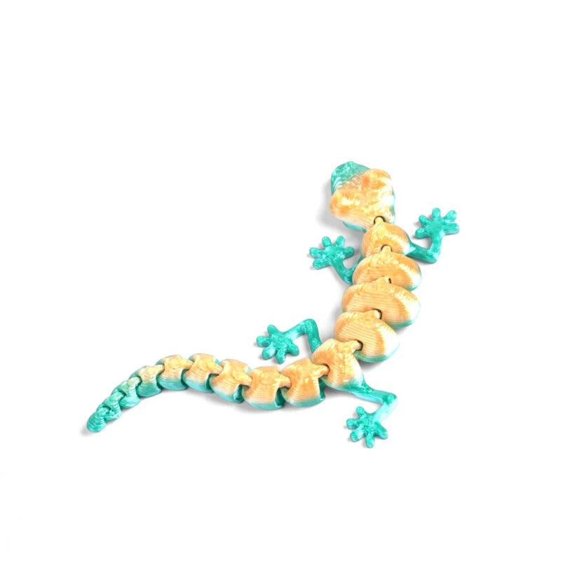Articulated 3D-Printed Gecko Desk Ornament – Flexible Fidget Toy