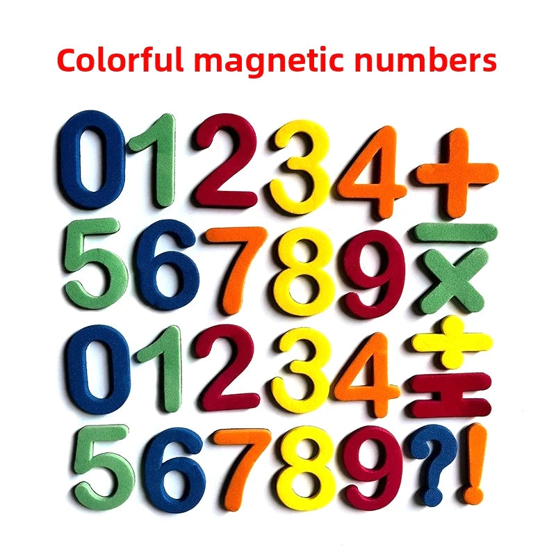 Colorful magnetic numbers and letters set for children