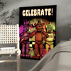 A framed canvas wall art poster featuring characters from Five Nights at Freddy's