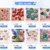 80 Stück Herz-Strass-Ornamente (12mm) in verschiedenen Farben und Formen