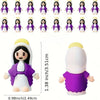A set of multicolor mini Virgin Mary statues in various poses and colors for religious decor.