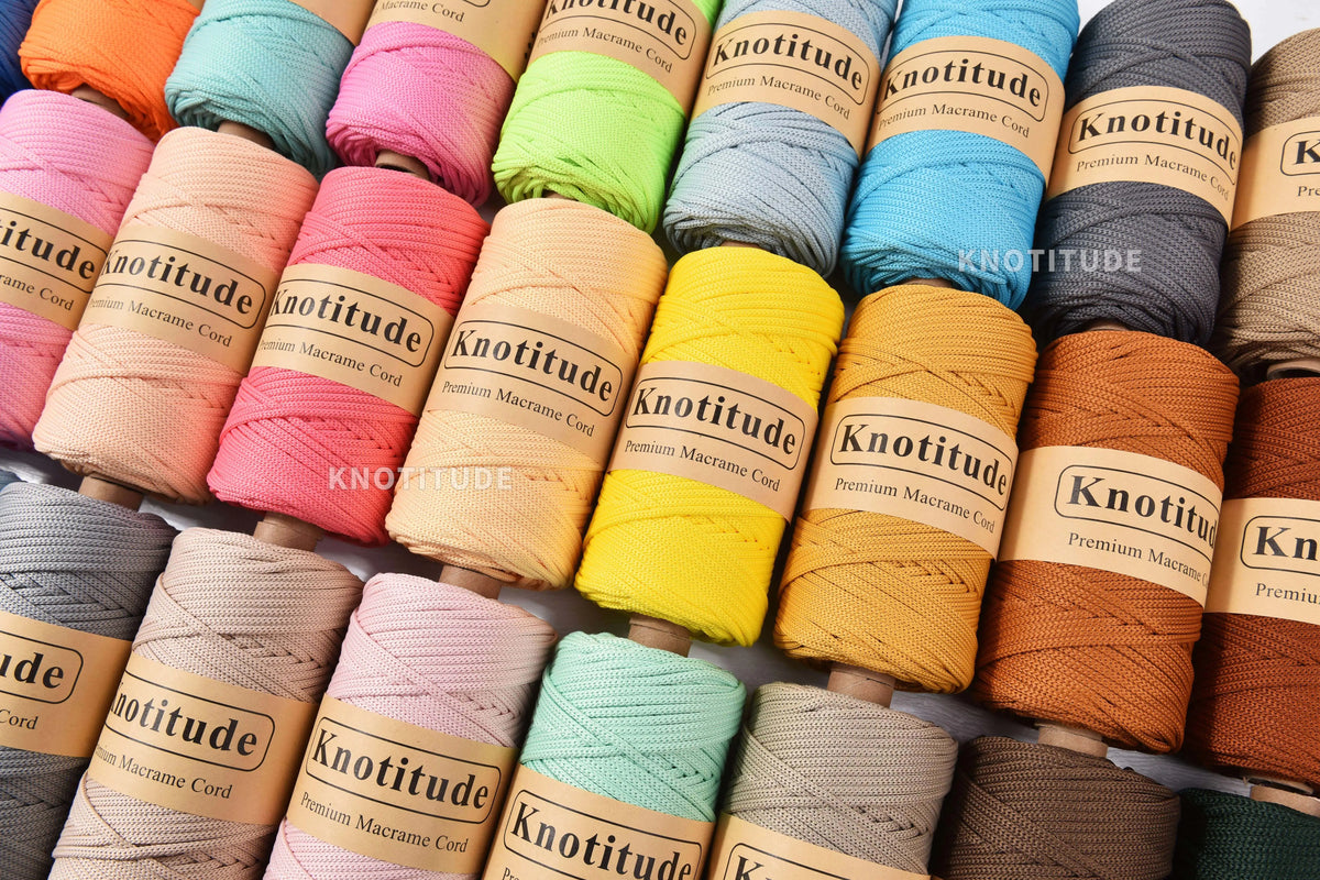 4mm Polyester Macrame Cord - 300g Spool for Knitting & DIY Crafts