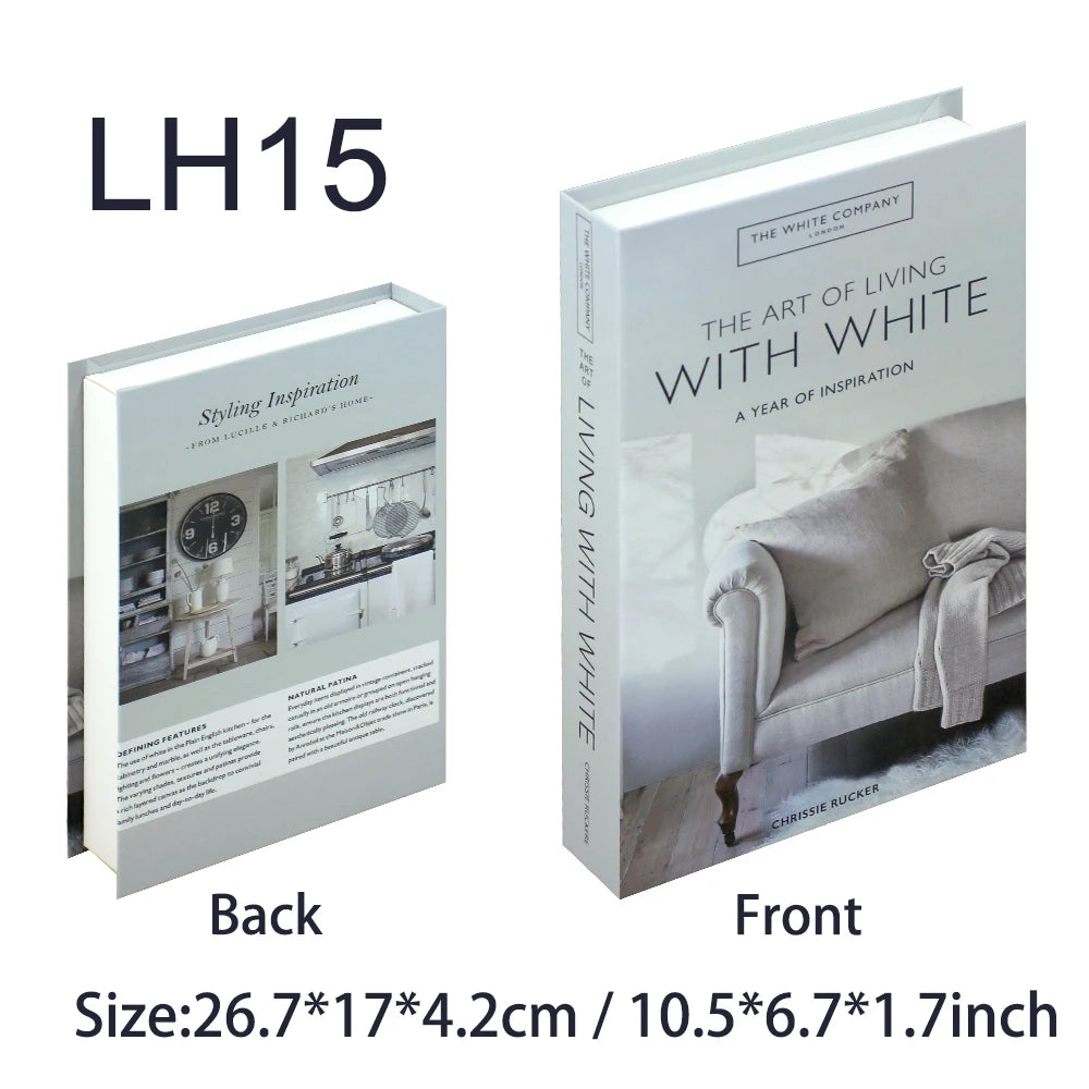 Front and back views of the LH15 book titled The Art of Living with White a year of inspiration