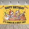 Cute Capybara Cartoon Birthday Party Backdrop