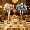 Gold Trumpet Vase Metal Flower Holder for Weddings & Home Decor