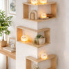 Corner Floating Wooden Wall Shelves for Home Decor