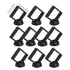 A set of ten black floating shadow box jewelry display frames with 11cm/4.33in openings.