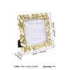 Golden leaf resin photo frame with a gold border and a message inside