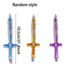 A set of inflatable pirate sword balloons in various colors and styles shown vertically.