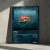 Album cover art for Rod Wave's PTSD featuring a house on the water in deep blue tones.