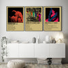 A set of three framed wall art prints featuring vintage photography of lovers.