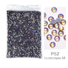 Bag of iridescent crystal and crystal AB glass rhinestones in various sizes