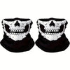 Un foulard masque crâne noir et blanc pour activités de plein air