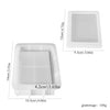 White silicone mold with a square cavity and a rectangular base for resin or concrete projects